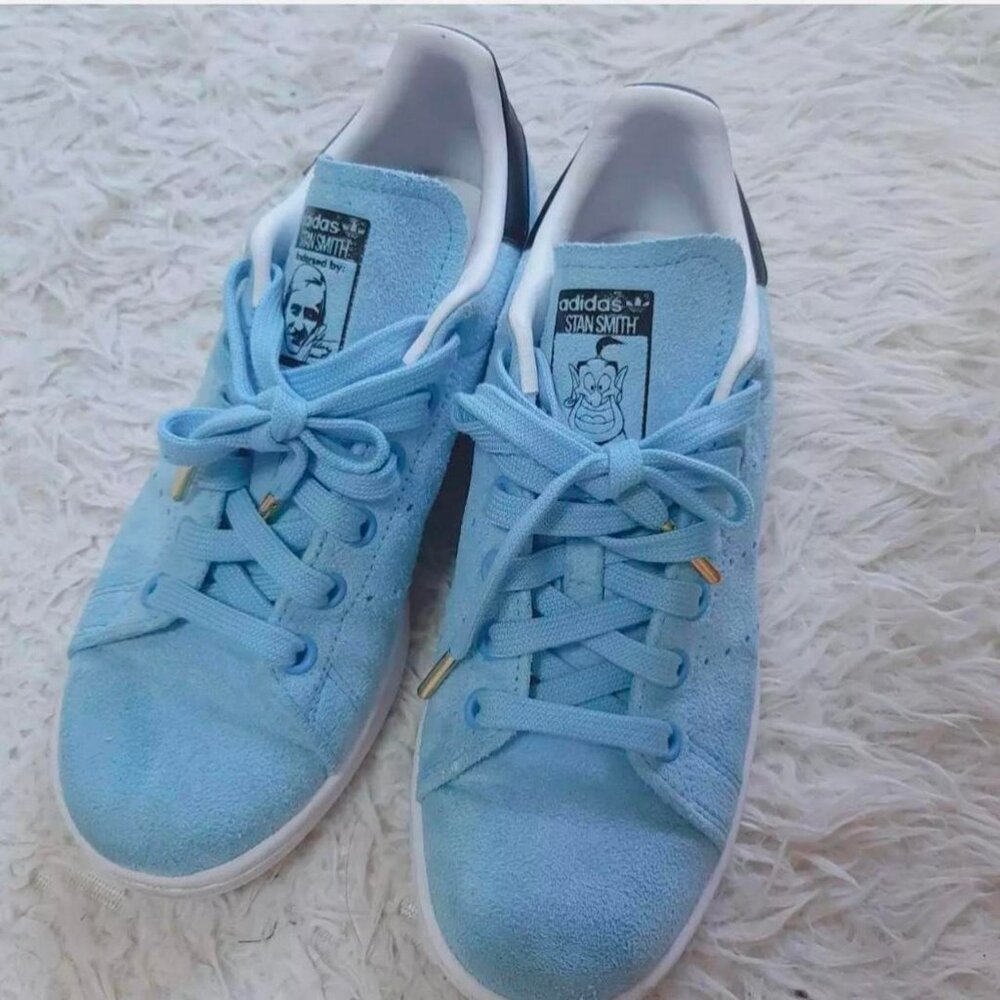 adidas sneaker  stan smith Disney Aladdin blue suede men's size 10 1/2